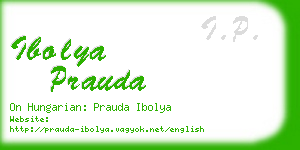 ibolya prauda business card